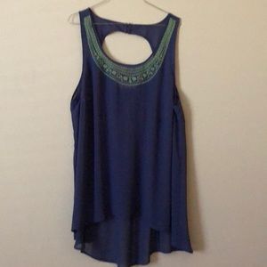 Torrid Brand purple hi low blouse